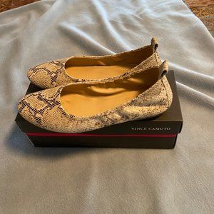 Vince Camuto Etheda Ballet Flats - Size 9M - Snakeskin